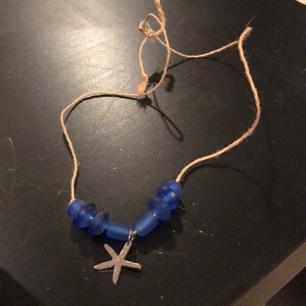 Sea glass and starfish necklace